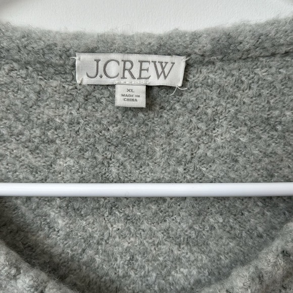 J.Crew Odette Sweater Lady Merino Wool Alpaca Blend Jacket in Grey Size: XL - Picture 5 of 7